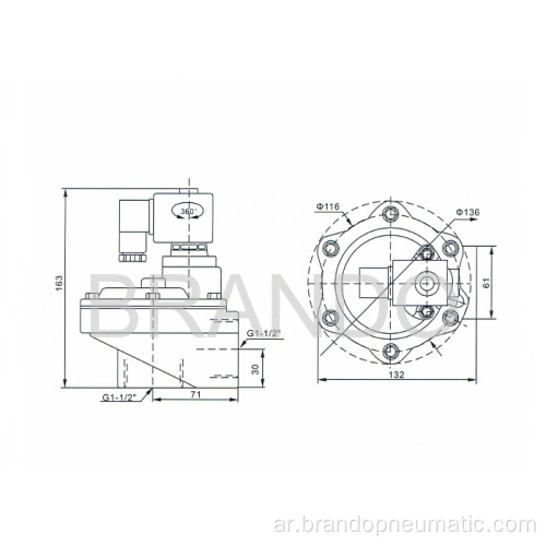 اسك SCG353A043 نوع 3/4 بوصة نبض جيت صمام